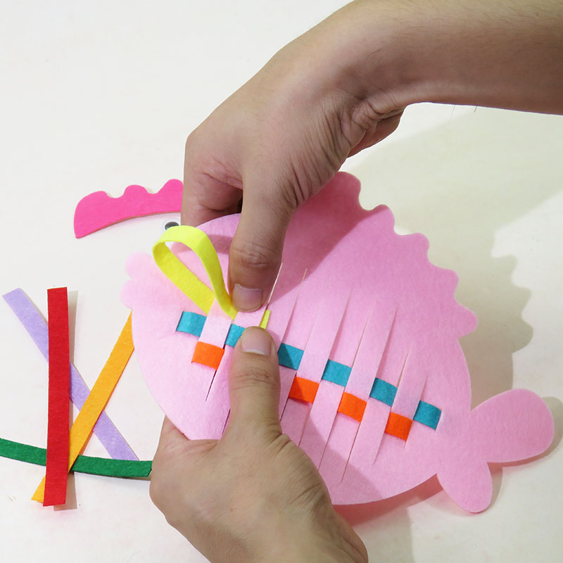 幼儿园编织区手编不织布手工制作材料包生活区域区角活动玩教具